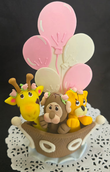 Noah's Ark Cake Toppers Noah's Ark Baby Shower Favors Noah's Ark with Giraffe Lion Monkey Lamb