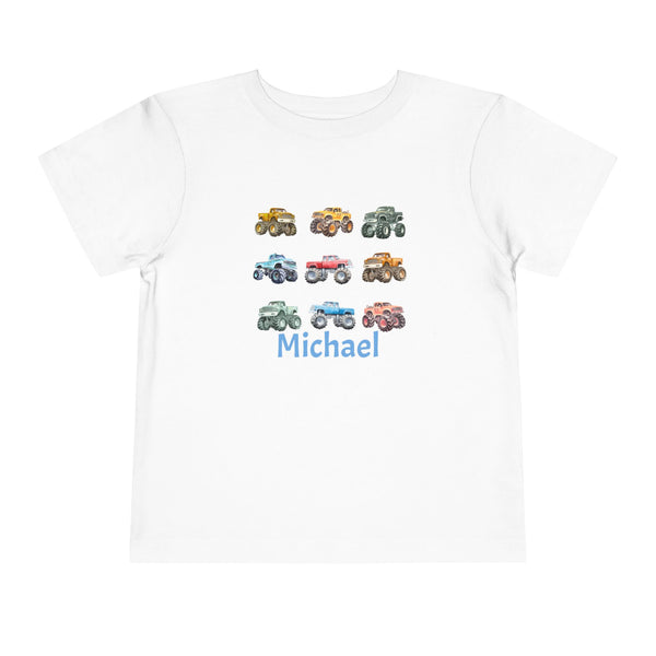 Retro Monster Truck Kids Shirt Big Trucks Toddler Tee Bday Boy Tshirt Monster Truck Birthday Tee Boy Toddler Truck Crewneck Tee Gif for Boys