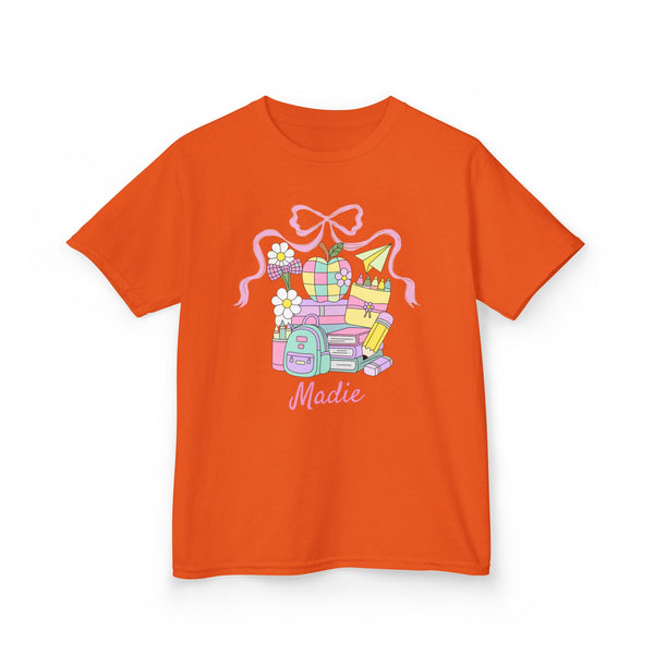 Preppy Custom Grade Girl Shirt, Personalized Back to School Shirt Custom Name 1st Day Outfit Cute Retro School Shirt Girls Dream Team TShirt