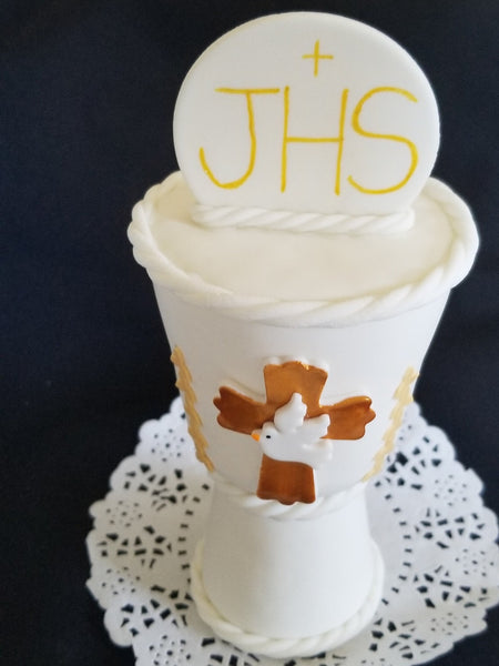 First Communion Chalice Cake Topper, Boy First Communion , First Communion Decorations, Boys First Communion, First Communion Chalice Favor - C T B