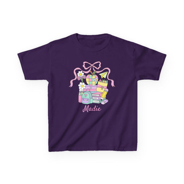 Preppy Custom Grade Girl Shirt, Personalized Back to School Shirt Custom Name 1st Day Outfit Cute Retro School Shirt Girls Dream Team TShirt