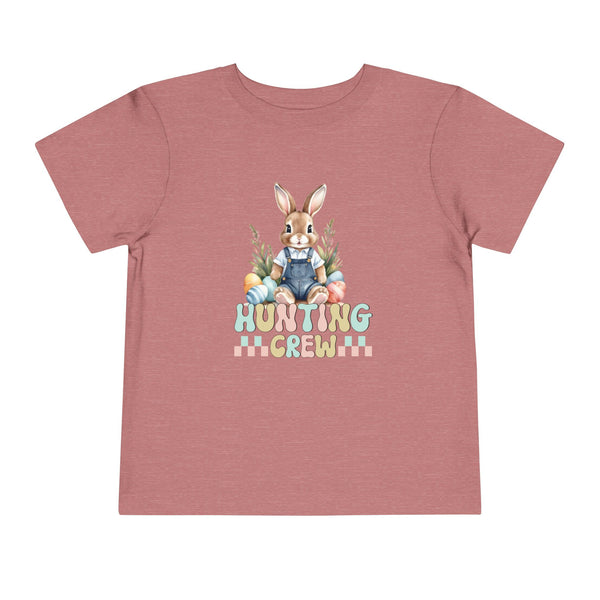 Bunny Easter Hunting Crew Shirt, Cute Toddler Easter Bunny Tee, Easter Bunny Natural Tee, Easter Boy Shirt Easter Kids Party Shirt Boy Gifts