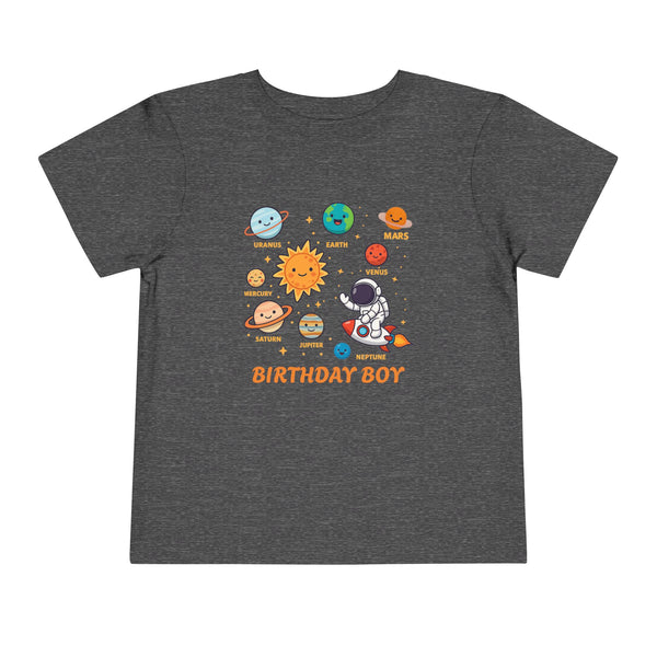 Space 2nd Birthday Solar System Toddler Shirt Cute Planets T Shirt Space Bday Shirt Boy Custom Name Age Shirts Toddler Boy 3rd Birthday Tees