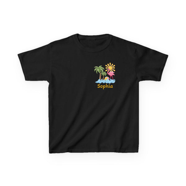 Sunshine State of Mind Shirt, Custom Summer Vibes T Shirt, Trendy Summer Coquette Tee, Girls Retro Beach Shirts Sunshine Palm Flamingo Shirt