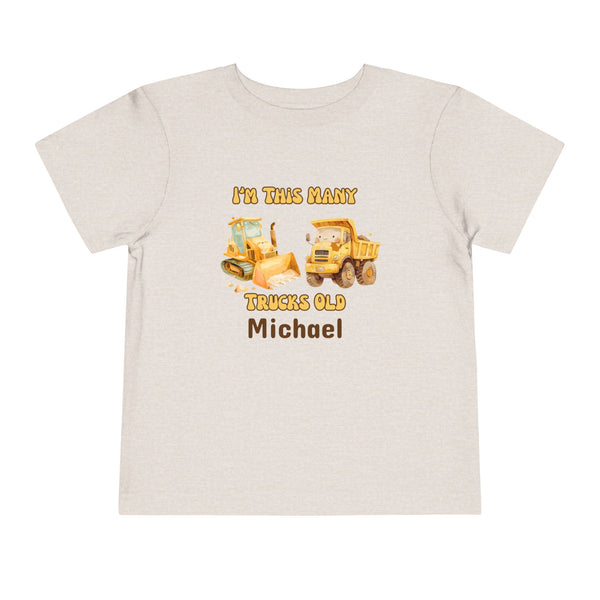 Contruction Trucks 2nd Birthday Shirt Toddler Boy Two Trucks Birthday Shirt Truck Theme Birthday Tee Personalized Bday Shirt Retro Truck Tee
