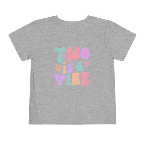Two Shirt For Girl 2nd Birthday Shirt Girl 2nd Birthday Toddler T Shirt Two is a Vibes TShirt Retro Girl Shirt 2nd Bday Shirt Toddler Outfit