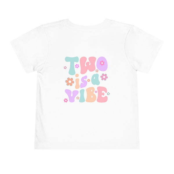 Two Shirt For Girl 2nd Birthday Shirt Girl 2nd Birthday Toddler T Shirt Two is a Vibes TShirt Retro Girl Shirt 2nd Bday Shirt Toddler Outfit
