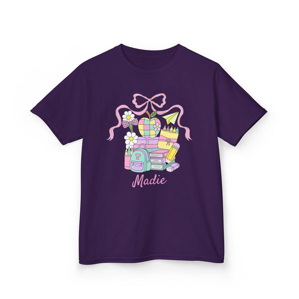 Preppy Custom Grade Girl Shirt, Personalized Back to School Shirt Custom Name 1st Day Outfit Cute Retro School Shirt Girls Dream Team TShirt