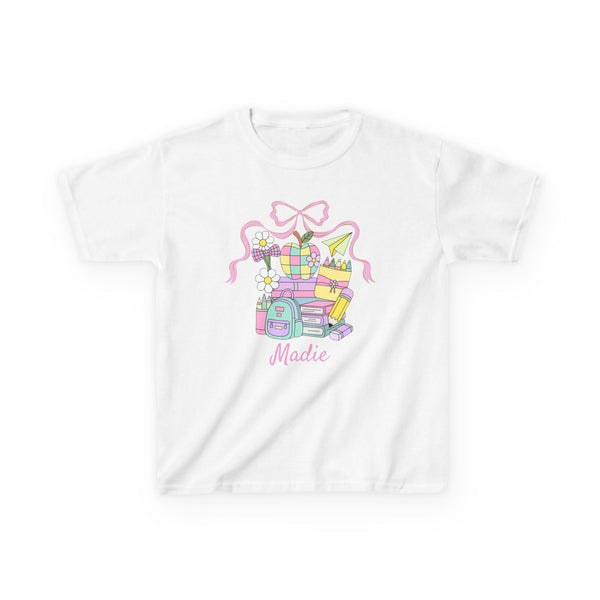 Preppy Custom Grade Girl Shirt, Personalized Back to School Shirt Custom Name 1st Day Outfit Cute Retro School Shirt Girls Dream Team TShirt
