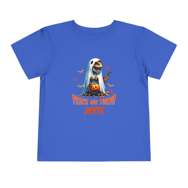 Personalized Name Boys Halloween Shirt T Rex Dinosaur Lover Gifts Toddler Shirt Halloween T-Rex Shirt Dino Ghost T-Shirt Halloween Party Tee
