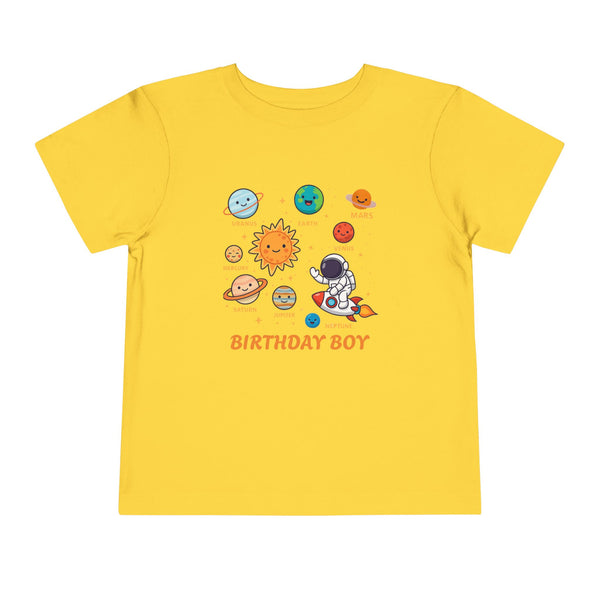 Space 2nd Birthday Solar System Toddler Shirt Cute Planets T Shirt Space Bday Shirt Boy Custom Name Age Shirts Toddler Boy 3rd Birthday Tees