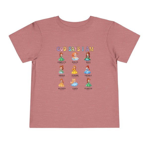 God Says I Am Princess Shirt, Cute Toddler Shirt, Little Girl T Shirt, Funny Princess Tee, Christian Girl Shirt Gift for Toddler Girl Shirts