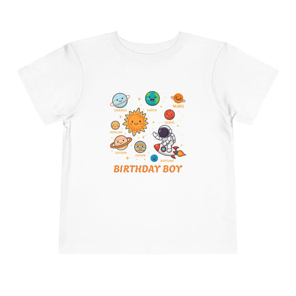 Space 2nd Birthday Solar System Toddler Shirt Cute Planets T Shirt Space Bday Shirt Boy Custom Name Age Shirts Toddler Boy 3rd Birthday Tees