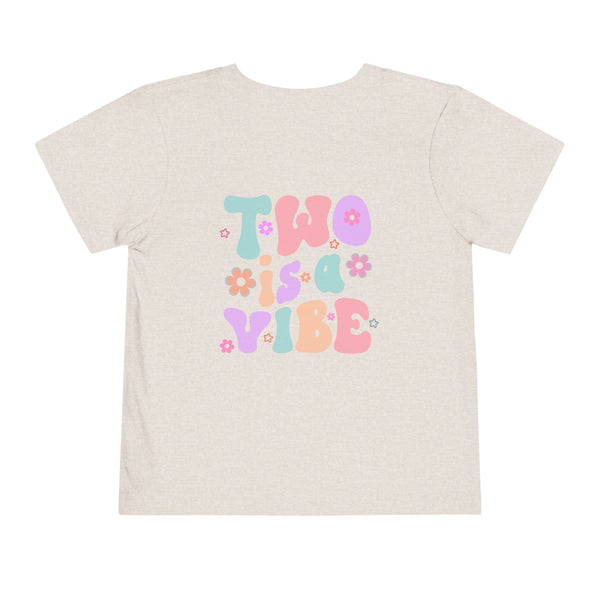 Two Shirt For Girl 2nd Birthday Shirt Girl 2nd Birthday Toddler T Shirt Two is a Vibes TShirt Retro Girl Shirt 2nd Bday Shirt Toddler Outfit