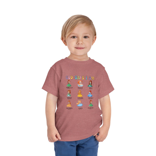 God Says I Am Princess Shirt, Cute Toddler Shirt, Little Girl T Shirt, Funny Princess Tee, Christian Girl Shirt Gift for Toddler Girl Shirts