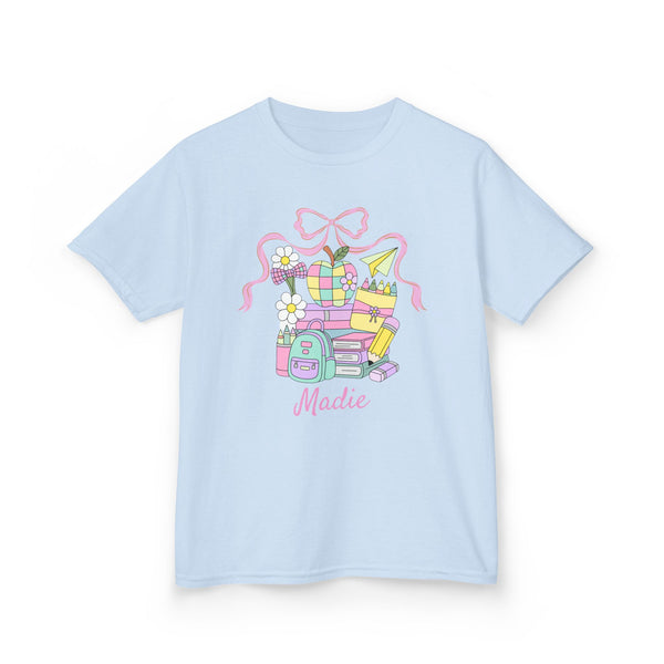 Preppy Custom Grade Girl Shirt, Personalized Back to School Shirt Custom Name 1st Day Outfit Cute Retro School Shirt Girls Dream Team TShirt