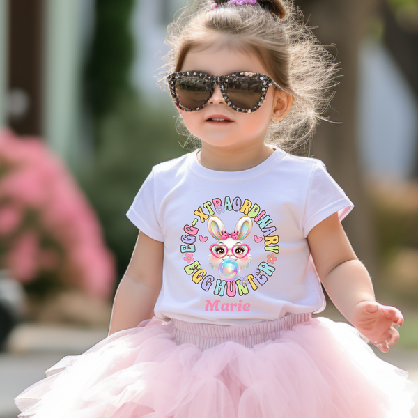 Girls Easter Bunny Shirt, Toddler Girl Easter T Shirt for Kids, Easter Bunny Outfits, Easter Tops for Toddler Girls Easter Party Shirt Gifts