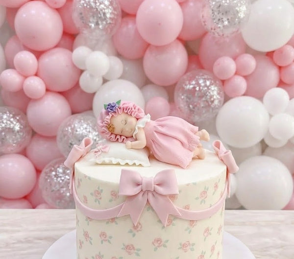 Baby Girl or Boy Cake Toppers for Baby showers Baptism and Twin Babies Decorations - C T B
