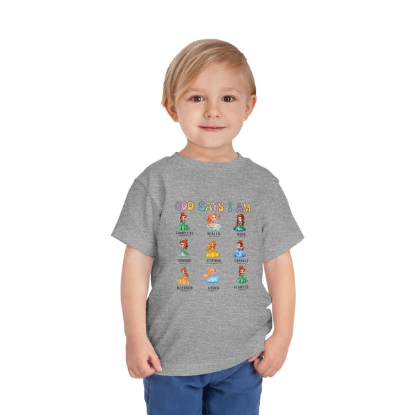 God Says I Am Princess Shirt, Cute Toddler Shirt, Little Girl T Shirt, Funny Princess Tee, Christian Girl Shirt Gift for Toddler Girl Shirts