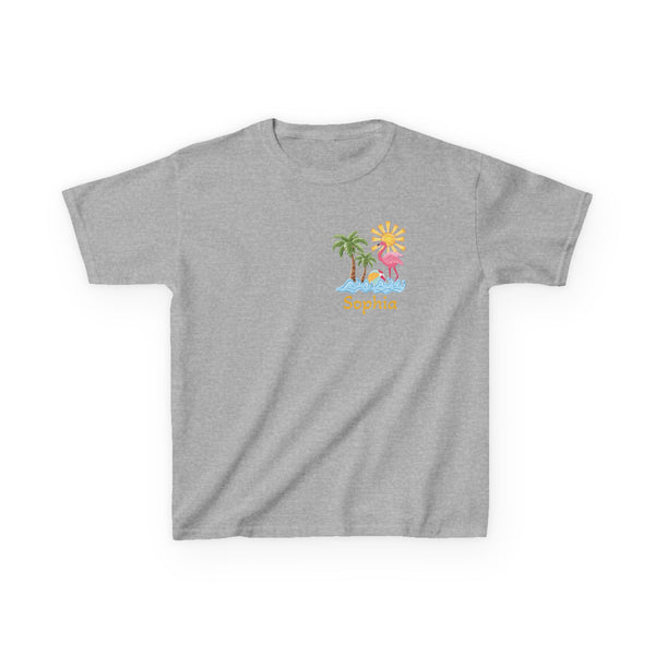 Sunshine State of Mind Shirt, Custom Summer Vibes T Shirt, Trendy Summer Coquette Tee, Girls Retro Beach Shirts Sunshine Palm Flamingo Shirt