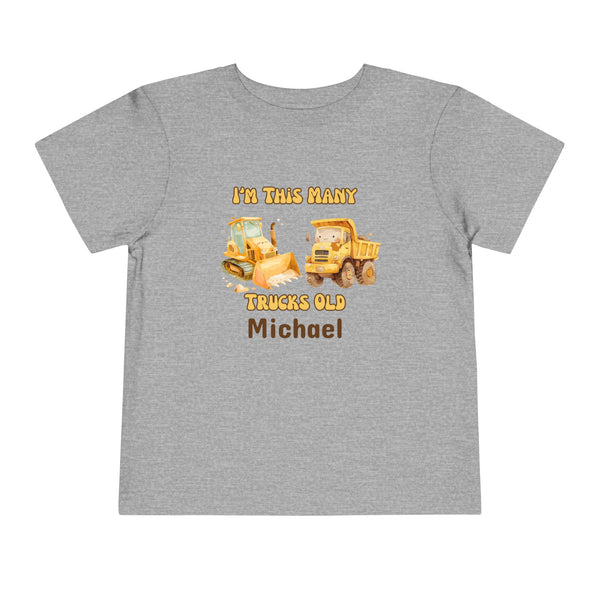 Contruction Trucks 2nd Birthday Shirt Toddler Boy Two Trucks Birthday Shirt Truck Theme Birthday Tee Personalized Bday Shirt Retro Truck Tee