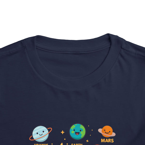 Space 2nd Birthday Solar System Toddler Shirt Cute Planets T Shirt Space Bday Shirt Boy Custom Name Age Shirts Toddler Boy 3rd Birthday Tees