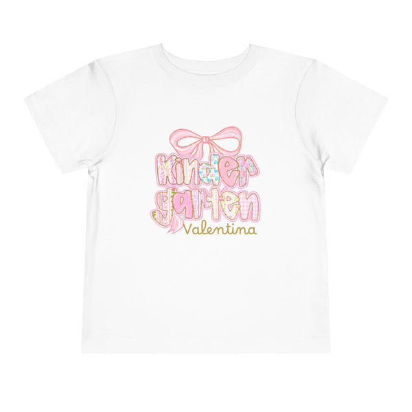 Personalized Back To School Girls Shirt, Custom Name Kids Shirt, Cute Kindergarten Shirt First Day Of School T-shirt Preppy Pre School Shirt