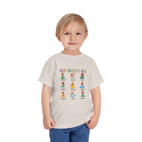 God Says I Am Princess Shirt, Cute Toddler Shirt, Little Girl T Shirt, Funny Princess Tee, Christian Girl Shirt Gift for Toddler Girl Shirts