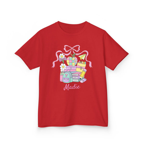 Preppy Custom Grade Girl Shirt, Personalized Back to School Shirt Custom Name 1st Day Outfit Cute Retro School Shirt Girls Dream Team TShirt
