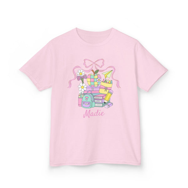 Preppy Custom Grade Girl Shirt, Personalized Back to School Shirt Custom Name 1st Day Outfit Cute Retro School Shirt Girls Dream Team TShirt