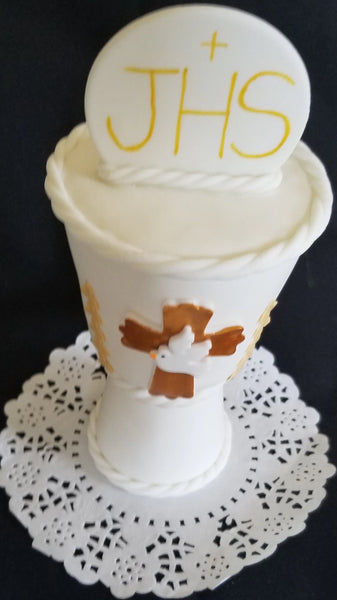 First Communion Chalice Cake Topper, Boy First Communion , First Communion Decorations, Boys First Communion, First Communion Chalice Favor - C T B