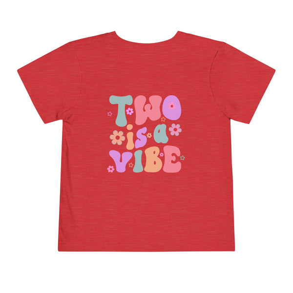 Two Shirt For Girl 2nd Birthday Shirt Girl 2nd Birthday Toddler T Shirt Two is a Vibes TShirt Retro Girl Shirt 2nd Bday Shirt Toddler Outfit
