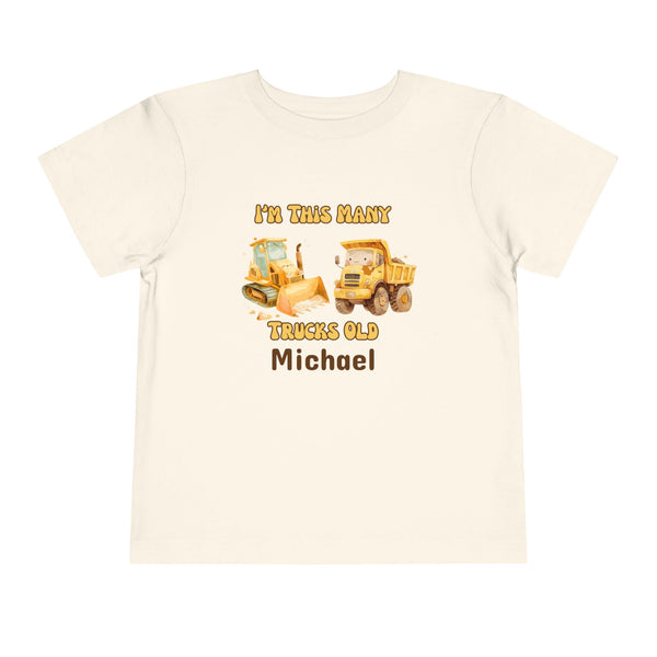 Contruction Trucks 2nd Birthday Shirt Toddler Boy Two Trucks Birthday Shirt Truck Theme Birthday Tee Personalized Bday Shirt Retro Truck Tee
