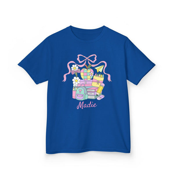 Preppy Custom Grade Girl Shirt, Personalized Back to School Shirt Custom Name 1st Day Outfit Cute Retro School Shirt Girls Dream Team TShirt
