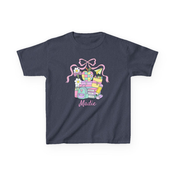 Preppy Custom Grade Girl Shirt, Personalized Back to School Shirt Custom Name 1st Day Outfit Cute Retro School Shirt Girls Dream Team TShirt