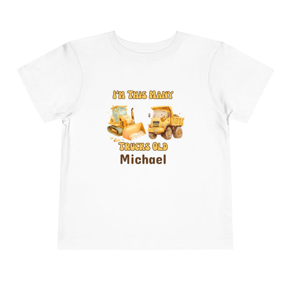 Contruction Trucks 2nd Birthday Shirt Toddler Boy Two Trucks Birthday Shirt Truck Theme Birthday Tee Personalized Bday Shirt Retro Truck Tee