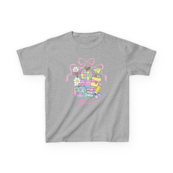 Preppy Custom Grade Girl Shirt, Personalized Back to School Shirt Custom Name 1st Day Outfit Cute Retro School Shirt Girls Dream Team TShirt