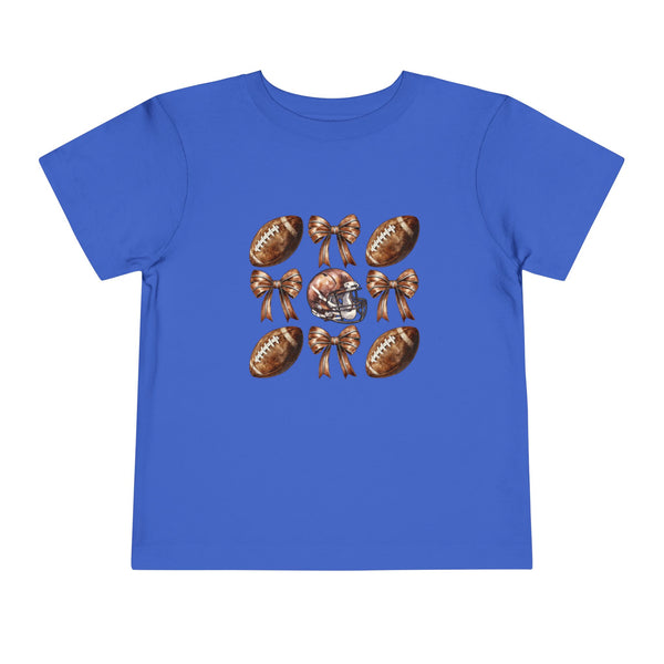 Coquette Football Toddler Shirt, Football Bow Girl Shirt, Football Season Tee Kids Game Day Shirt Fall Football Girls Tee Toddler Bow Shirt