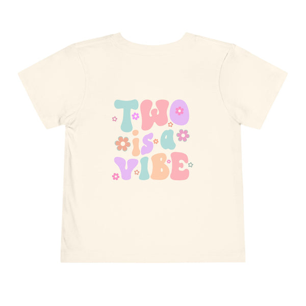 Two Shirt For Girl 2nd Birthday Shirt Girl 2nd Birthday Toddler T Shirt Two is a Vibes TShirt Retro Girl Shirt 2nd Bday Shirt Toddler Outfit