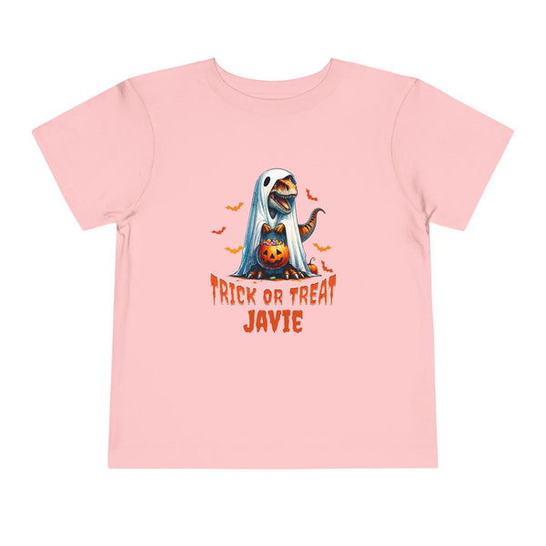Personalized Name Boys Halloween Shirt T Rex Dinosaur Lover Gifts Toddler Shirt Halloween T-Rex Shirt Dino Ghost T-Shirt Halloween Party Tee