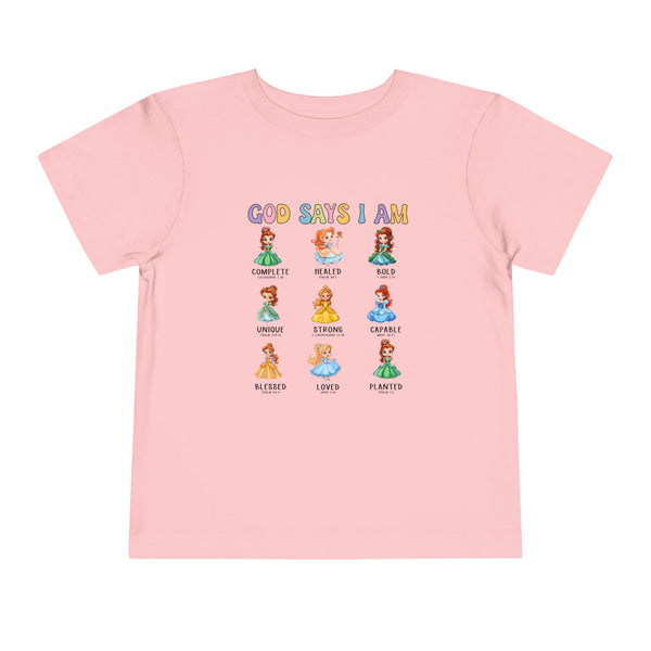 God Says I Am Princess Shirt, Cute Toddler Shirt, Little Girl T Shirt, Funny Princess Tee, Christian Girl Shirt Gift for Toddler Girl Shirts