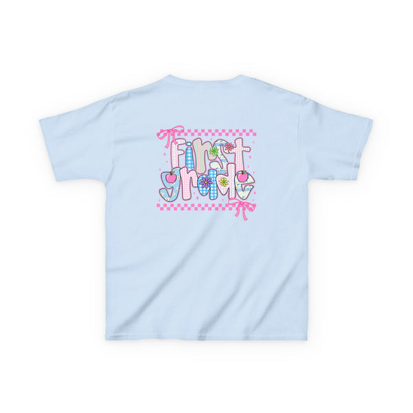 Back to School Shirt Personalized First Grade TShirt Girls 1st Grade Shirt Girls Coquette Bow Tee First Day Of School Outfit Shirts For Girl