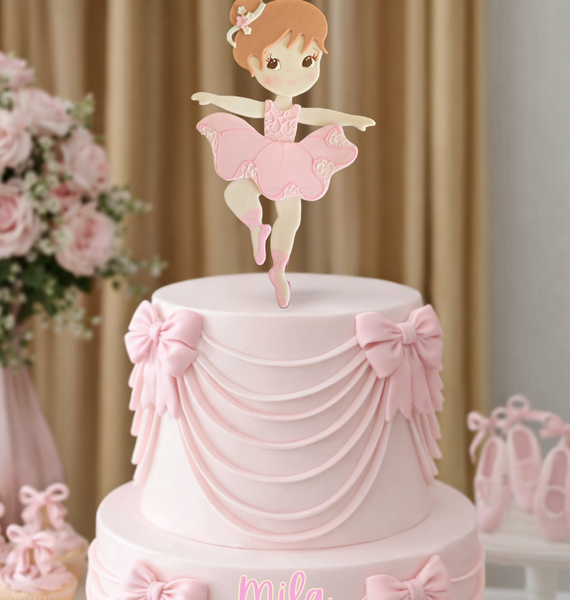 Ballerina Cake Toppers Pink Ballerina Birthday Standing Ballet Girl Centerpiece Decorations