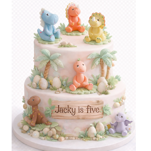 Dinosaur Cake Topper and Centerpiece Decorations Dinosaur Birthday Cake Figurines Set 6 Pcs
