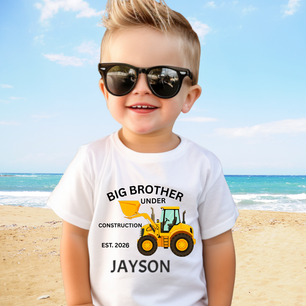 Brother Under Construction Tee, Promoted To Big B,rother Shirt Big Brother T Shirt, Big Brother Gift, Big Brother Shirt Pregnancy Reveal Tee