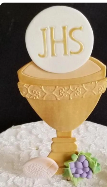 First Communion Chalice Cake Topper, Boy First Communion , First Communion Decorations, Boys First Communion, First Communion Chalice Favor - C T B