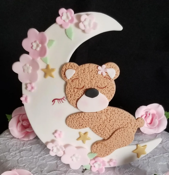 Twinkle Twinkle Little Star Moon Cake Topper Birthday Party Centerpiece Decoration Pick