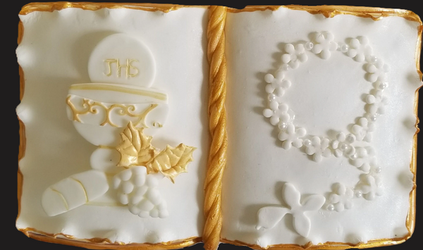 Chalice Cupcake Toppers Communion Figurines White and Gold Chalice Favors 12pcs - C T B