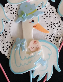 Stork Cake Topper Stork Picks for Centerpieces Pink or Blue Stork Picks Stork Cake Decorations 6pcs - C T B
