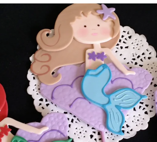 Mermaid Cake Toppers, Mermaid Baby Shower, Mermaid Birthday Decorations Mermaid Centerpiece Picks